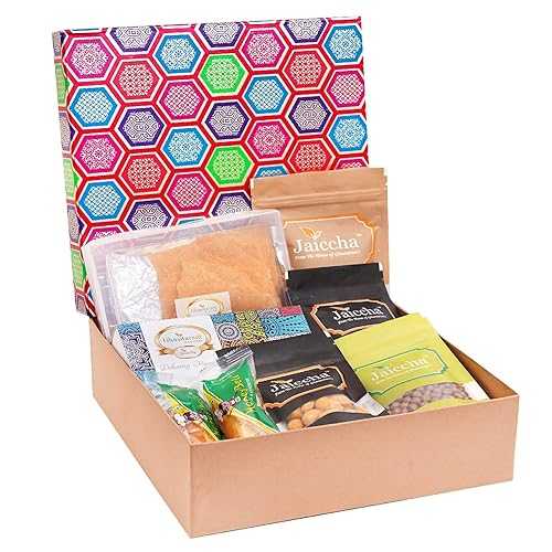 Jaiccha Ghasitaram Diwali Gifts - Diwali Gifts Gourmet Medium Hamper Box of 7 Assortments