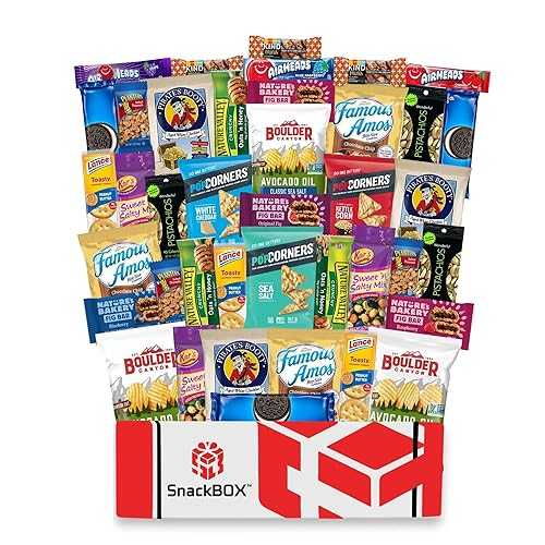 SB SnackBOX KOSHER SNACKS ASSORTMENT CARE PACKAGE (40 COUNT) Healthy Variety Snacks for Easter Holiday College Variety Pack Candy Treats Gift Baskets Guys Girls Adults Kids Grandkids Men Women Food Sampler Student Birthda