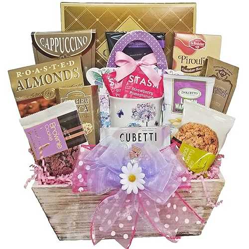 Delight Expressions \"Wishes インチ Bloom\"" Gourmet Gift Basket - Mother\u0027s Day Gift Basket Idea - Get Well or Birthday Gift for Her"