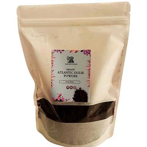 Seaweed Kings Dulse Powder Raw Atlantic Dulse Seaweed, Mini Flakes, Perfect for Snacking, Seasoning, Soups \u0026 Salads - 100% Pure and WIldcrafted, Non-GMO - 8薬局衡オンス