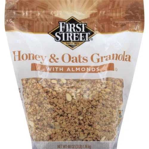 Generic First Street Honey and Oats Granola With Almond 48薬局衡オンス (Pack of 1)