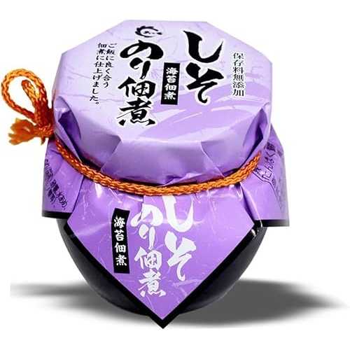 JP Shimanoka Nori Tsukudani Shiso Flavor 80g (Pack of 3), Domestic Seaweed cooked with Perilla Seeds \u0026 Shodoshima Shoyu Soy Sauce, Seasoned Seaweed Paste from Japan, MADE IN JAPAN, Limited Stock