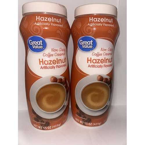 Generic Hazelnut Non-Dairy Coffee Creamer 15 薬局衡オンス Canister Smooth \u0026 Creamy Powder