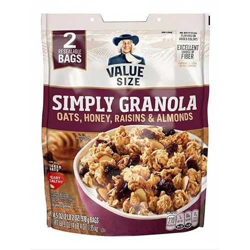 Generic Simply Oats, Honey, Raisins \u0026 Almonds Granola, 34.5 薬局衡オンス Bags, Pack of 2