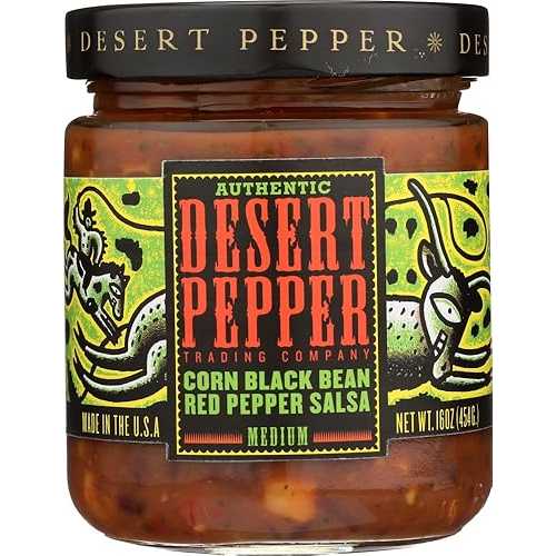 El Paso Desert Pepper Corn, Black Bean, Roasted Red Pepper Salsa [Case Count: 6 per case][Case Contains: 96 OZ]