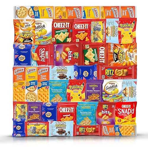 YESY Crackers Variety Pack Individually Wrapped Assortment Sampler Bulk Care Package, Including Crackers and Cheese Snack Pack, Peanut Butter, Lance, Ritz, Honey Maid, Cheez-Its - Snack Pack (41 Count).