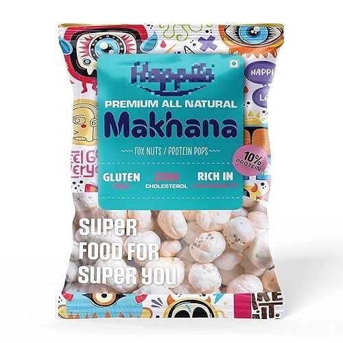 Generic PUB Fox Nuts (Phool Makhana) Lotus Seed Pop/Gorgon Nut Puffed Kernels, 200g, Healthy Snack Low Calorie Gluten Free and Vegan