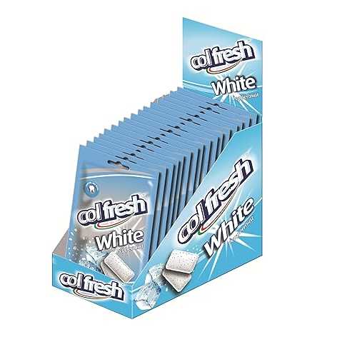 ColFresh Sugar Free Chewing Gum with Xylitol, Peppermint Flavor, 1 Ounce Resealable Bag, Approx. 20 Individually Wrapped Pieces, 16 Pack