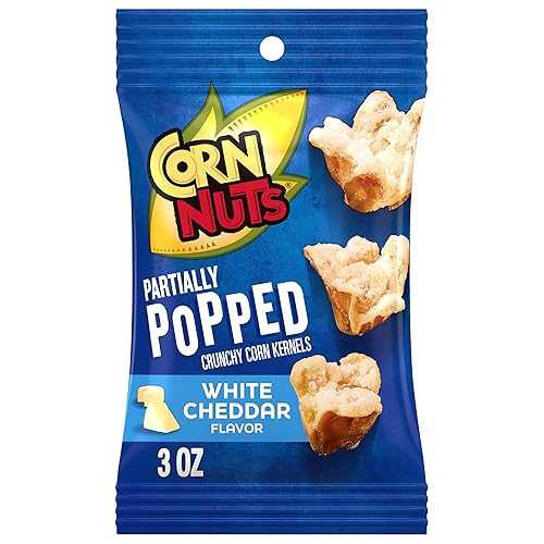 CORN NUTS Partially Popped White Cheddar, 3 薬局衡オンス Bags, 12 Pack
