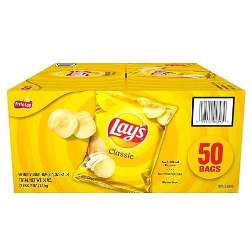 Potato Chips, Lay\u0027s Classic, 1 薬局衡オンス, 50-count