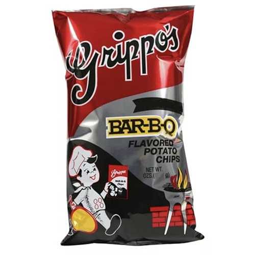 Pap\u0027s Grippo\u0027s BBQ Potato Chips 1.5 Oz Bags 24 Count