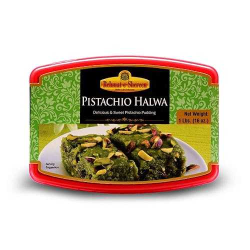 REHMAT-E-SHEREEN REHMAT-E-SHEREEN MAKE LIFE DELICIOUS Rehmat-E-Shereen Pistachio Halwa 1 重量ポンド (2 pack)