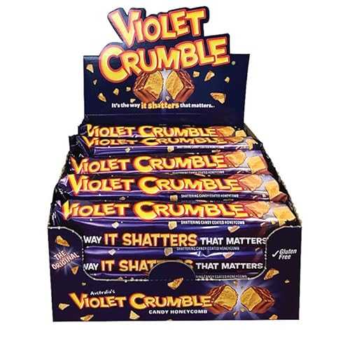 Violet Crumble Chocolate Bars 20 Count Box Honeycomb Toffee Covered インチ Rich Chocolate Made インチ Australia