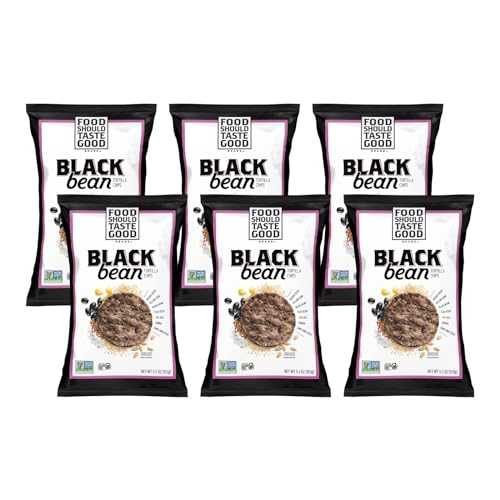 Food Should Taste Good Tortilla Chips, 5.5薬局衡オンス, Pack of 6 (Black Bean)
