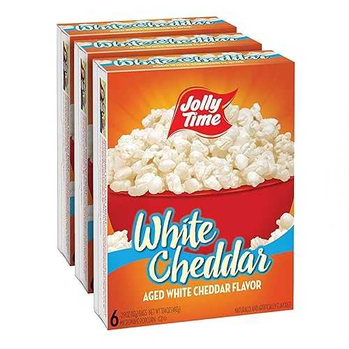 Jolly Time White Cheddar Cheese Microwave Popcorn, 2.9薬局衡オンス Sharing Bag, 6 Bags Per Carton (White Cheddar, 2.9 Ounce (Pack of 18))
