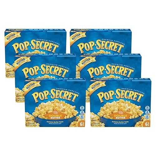Pop Secret Double Butter Microwave Popcorn 6コンピュータ断層撮影法 (3.2薬局衡オンス Bags), 19.2薬局衡オンス Box (Pack of 6) - Microwave Popcorn, Non-GMO Popcorn, Double Butter Blast