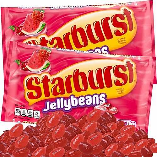 Starburst Mother\u0027s Day FaverREDs Jelly Beans, 2 Pack (14 薬局衡オンス.), Bulk Red Colored Jelly Beans インチ 3 Assorted Flavors, Fruit Flavored Gummy Candy for Mothers Day Gift, Parties and Decoration