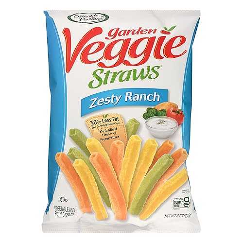 Sensible Portions Garden Veggie Straws Zesty Ranch Vegetable \u0026 Potato Snack 6 薬局衡オンス (Pack of 6)