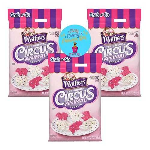 D\u0027Elite Box Frosted Animal Crackers by Mother\u0027s Circus Animal Cookies 3 薬局衡オンス Pack of 3 comes with an inspirational magnet by D\u0027Elite Box