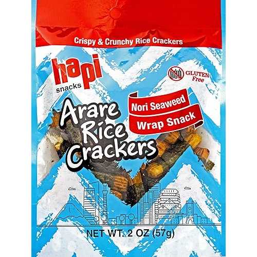 Hapi Nori Seaweed Wrap Arare Rice Crackers, 2 薬局衡オンス (Pack of 12)
