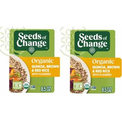 Generic Pack Of 2 Organic Quinoa Brown \u0026 Red Rice with Flaxseed Rice 8.5 薬局衡オンス.