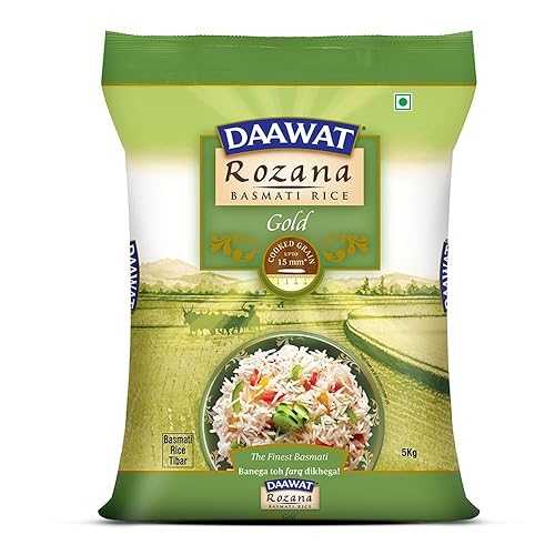 Generic Gold Basmati Rice, 11.02 LBS, For Everyday Consumption, Cooked Grain Up to 15粍, Naturally Aged