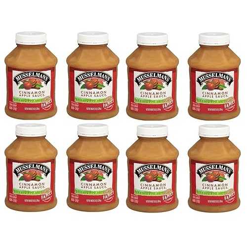 Generic Home Style Cinnamon Applesauce, American Grown Apples by Musselmanns., Non-GMO, Gluten Free, Dairy Free, 48 Oz Jar - Pack of 8