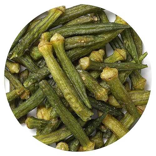 Hampton Distribution Okra Chips, 2 Pound Bag, Veggie Chips, Vegetable Snacks, The Hampton Popcorn \u0026 Candy Company