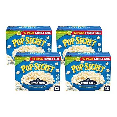 Pop Secret Kettle Corn Microwave Popcorn 12コンピュータ断層撮影法 (3薬局衡オンス Bags), 36薬局衡オンス Box (Pack of 4) - Microwave Popcorn, Non-GMO Popcorn, Sweet Crunchy Kettle Corn