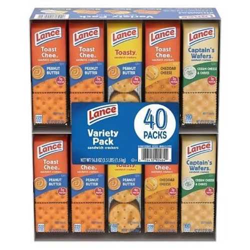 Adventure Home Lance Variety Pack Sandwich Crackers, 40 pk.+shipping インチ box