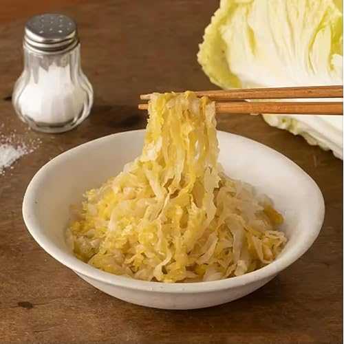 easyum 3 Packs Chinese Northeast Pickled Cabbage (Dongbei Suancai), Traditional Naturally Fermented Napa Cabbage, Classic Chinese Sour Vegetable for Home Cooking, Hot Pot \u0026 Braised Dishes, 1LB Per-Pack