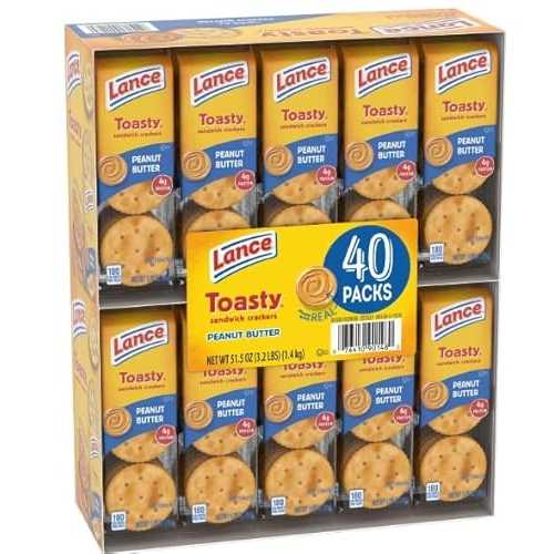 Generic Lance Toasty Peanut Butter Sandwich Crackers, 40 Pack