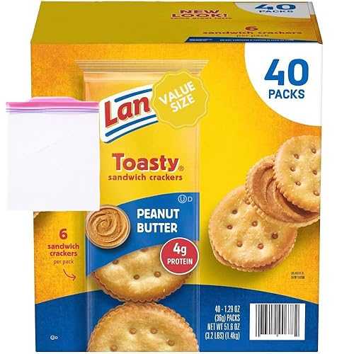 Generic Lancece Peanut Butter Sandwich Crackers, 1.29 薬局衡オンス.,(40 pk.),Bulk Pack w/A Storage Bag
