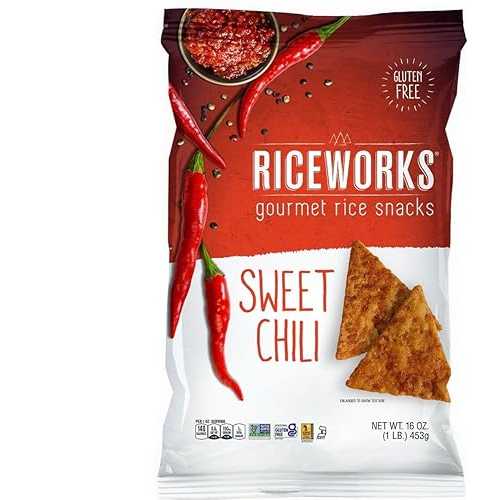 Generic Ricewoks Gourmet Gluten-Free Rice Chips - Organic Healthy Snack - 453g (3 packs)