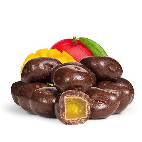 Milk Chocolate Covered Dried Mango by It\u0027s Delish, 2 Lbs Bulk Bag / Gourmet Chocolate Covered Mango Bits Fruit Snacks Bulk Chocolate Candy Treats / Dairy, Kosher