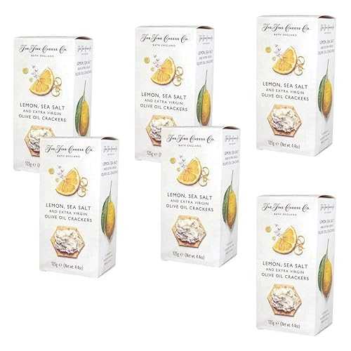 Generic The Fine Cheese Co Sea Salt, Lemon \u0026 EVOO Crackers, 125 GR, 6 Pack
