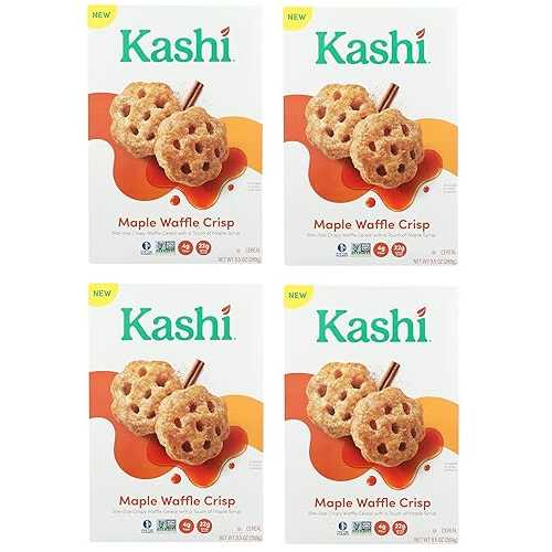 Generic Cold Breakfast Cereal - Maple Waffle Bites byKashi - USDA Organic - Non GMO - Whole Grains - Kosher Certified Cereal - 12.7 Oz - Pack of 4