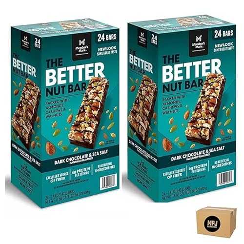 Generic The Better Nut Bar, Dark Chocolate and Sea Salt, 24 コンピュータ断層撮影法, Pack of 2