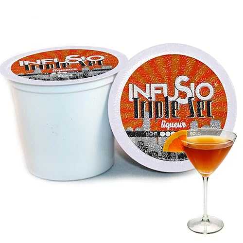 InfuSio Coffee Pods 96 Count Triple Sec Flavored Medium Roast Single serve Coffee pods for Keurig K Cups Brewers - InfuSio Premium Roasted Keurig 2.0 Compatible