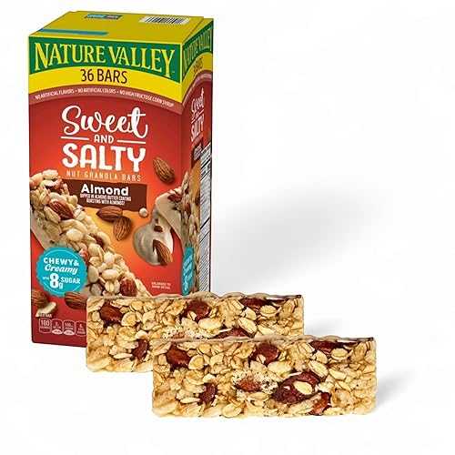 Nature- Valleys Sweet \u0026 Salty Nut- Almond Granola Bars, 36-count box. Custom Bundled by MOOCHI