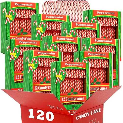 Generic Candy Cane Red \u0026 White Peppermint Individually Wrapped 120 Total Candy Canes (10 Packs (12コンピュータ断層撮影法 Each) - Bulk, Peppermint)