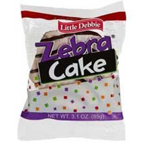 Fieldstone Bakery Little Debbie Vending Zebra Cakes FOA, 3.1 ounce -- 54 per case.