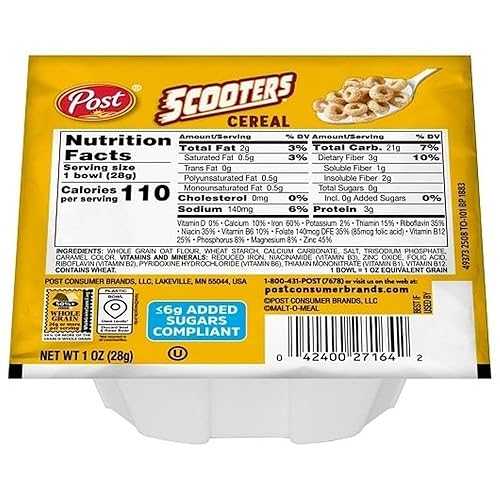 Malt O Meal Scooters Cereal, 1 Ounce - 96 per case.