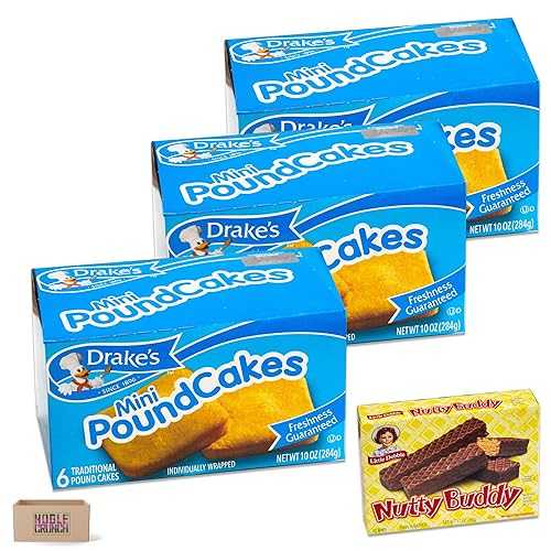 Circle of Drink Drake\u0027s Mini Pound Cake (3, 6CT Boxes) - Sweet \u0026 Salty Kettle Corn (5.5薬局衡オンス) - 4 Items Total