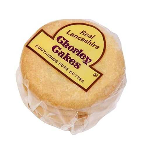 Real Lancashire Chorley Cake - 4 Cakes (Pack of 1) / Made with Pure Butter \u0026 Dried Currants / British Tea Time Snacks / Traditional \u0026 Delicious Pastry for Any Occasion / 9.17 Oz/260g