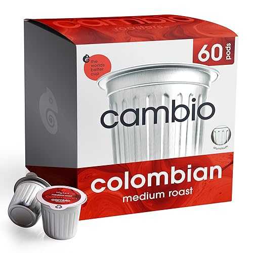 Cambio Roasters Colombian Medium Roast Organic Coffee Pods - The Only Organic Recyclable Aluminum Coffee Pods, Small Batch Roasted, Keurig Compatible, Bold Flavor \u0026 Longer Lasting Freshness, 60 Count