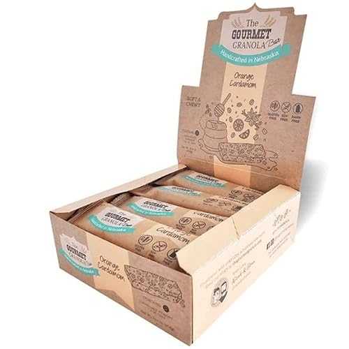 Tangy Orange Vanilla Granola Bars / 12 Pack / Refreshing Taste / The Gourmet Granola