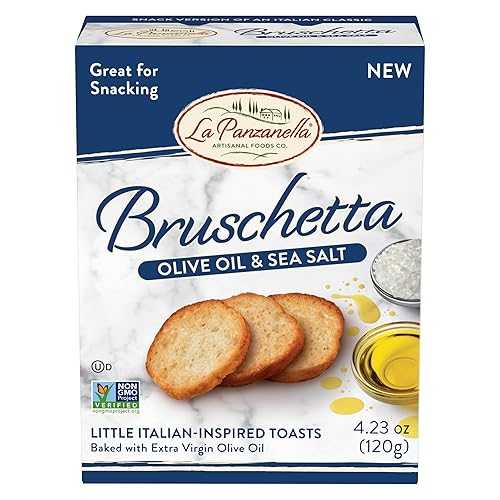 La Panzanella Olive Oil and Sea Salt Bruschetta Crackers (Pack of 12) - Italian-inspired Toasts, Made with Non-GMO Project Verified Ingredients, For Soups, Dips, Spreads or Snacks, 12x4.23薬局衡オンス (120g)