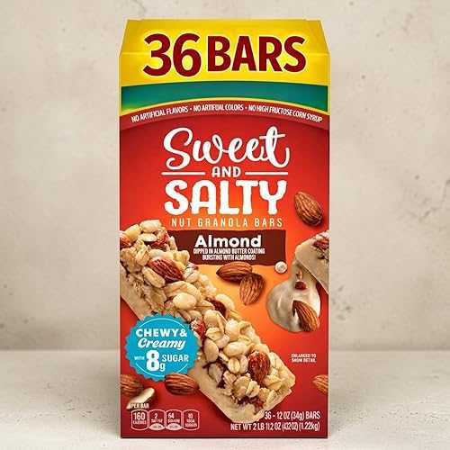 Generic Granola Bars Sweet \u0026 Salty Almond Bulk Family 36 Pack Chewy Oat Snack Bars with Whole Grain Oats \u0026 Honey Roasted Almond Butter, 160 Calories