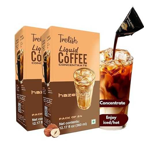 Trelish Coffee Concentrate -Hazelnut-12.17 fl 薬局衡オンス- pack of 2 / 48 servings / Perfect for Hot or Iced Instant Coffees, Sugar Free, Shelf Stable, No Refrigeration, Travel Friendly /